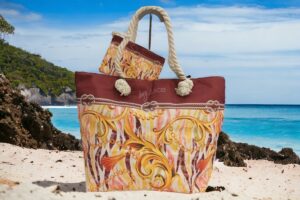 Borsa Mare JUICE con manici in corda e pochette
