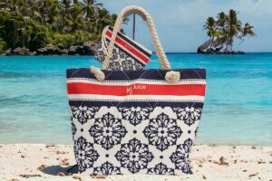 Borsa Mare JUICE con manici in corda e pochette