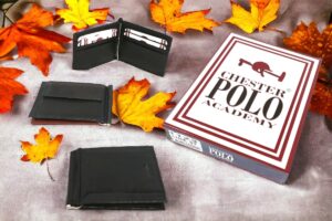 Portacard Uomo in pelle con ferma banconote e portamonete Chester Polo Academy