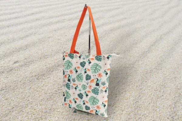Borsa mare in tessuto con chiusura lampo MOOD