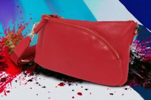 Tracolla Donna in pelle con tasca zip esterna