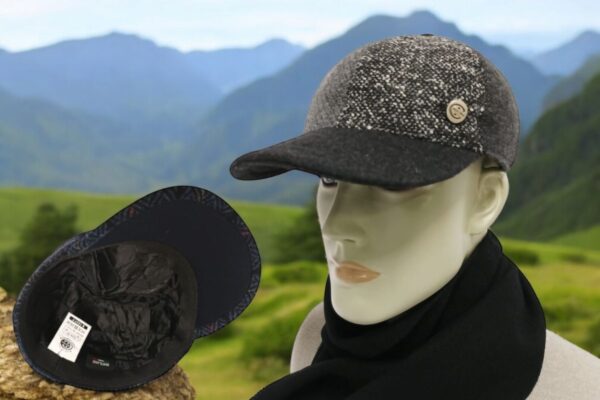 Cappellino uomo lana con visiera Made in Italy lana
