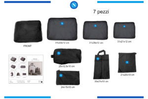 Set 7 pz portavestiti organizer valigia Napoli
