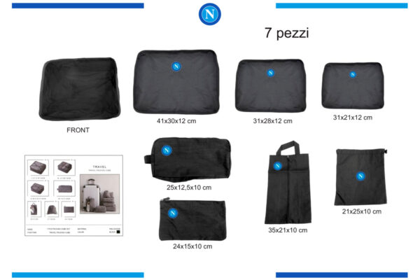 Set 7 pz portavestiti organizer valigia Napoli