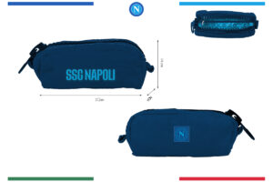 Beautycase big canvas con zip grande Napoli