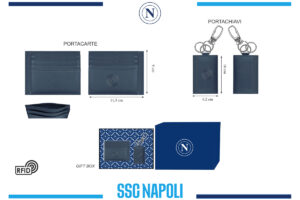 Parure portacarte e portachiavi 100% pelle Napoli