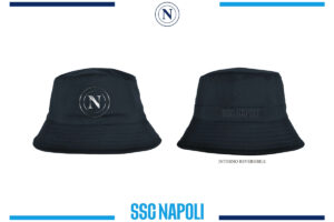 Cappello pescatore Napoli nylon reversibile con logo in metallo