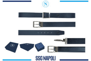 Cintura classica Napoli in box con fibbia reversibile fronte full grain retro liscia 100% pelle