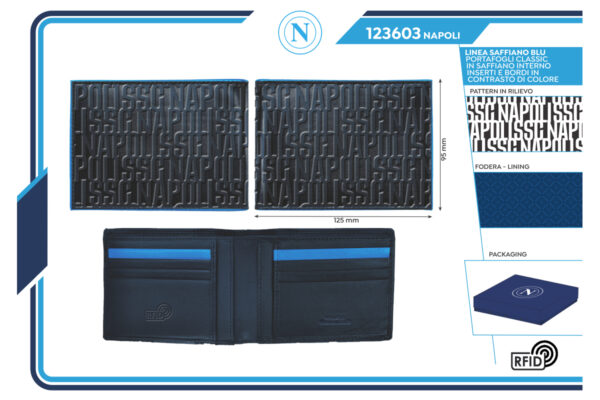 Portafoglio classico saffiano 100% pelle Napoli