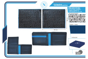 Portafoglio slim saffiano 100% pelle Napoli