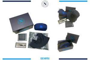 Set in box con cappello, portafoglio, pochette e portachiavi Napoli