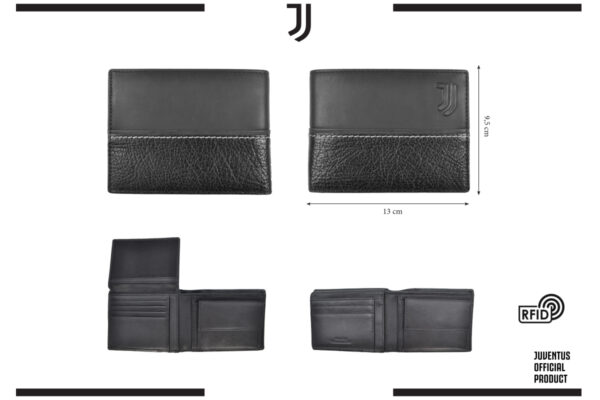 Portafoglio 100% pelle Juventus