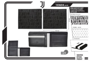 Portafoglio slim saffiano 100% pelle Juventus