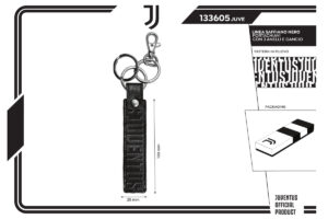 Portachiavi saffiano 100% pelle Juventus