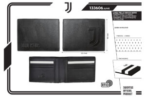 Portafoglio full grain 100% pelle Juventus