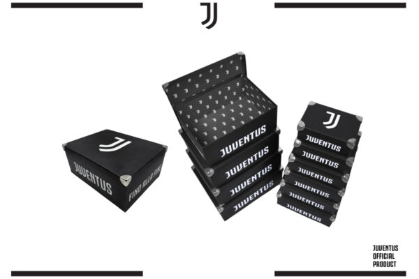Set box storage 10 pz Juventus con angoli metallo