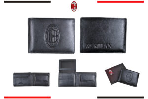 Portafoglio in pelle Milan con loghi impressi a caldo