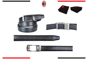 Cintura pelle in box Milan