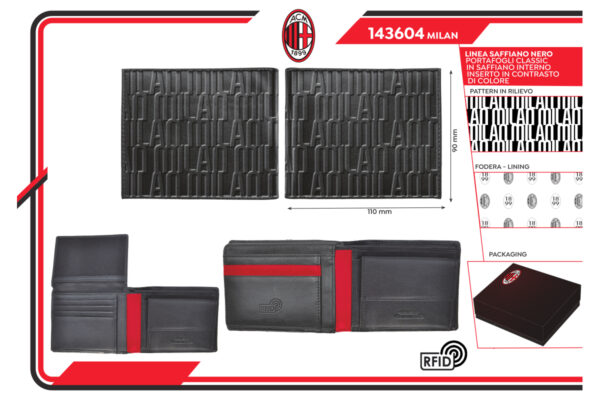 Portafoglio slim saffiano 100% pelle Milan