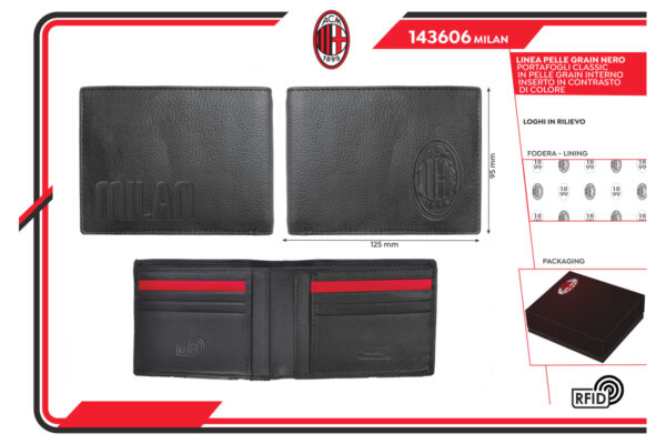 Portafoglio full grain 100% pelle Milan
