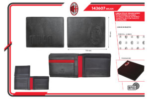 Portafoglio full grain slim 100% pelle Milan