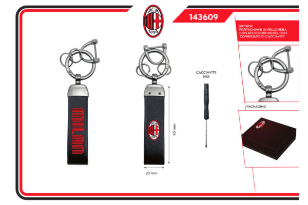 Portachiavi 100% pelle Milan