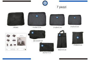 Set 7 pz portavestiti organizer valigia Inter