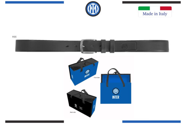 Cintura 100% pelle in box Made in Italy Inter