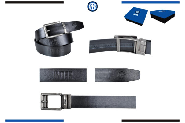 Cintura pelle in box Inter