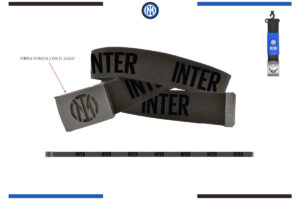 Cintura tessuto stampata Inter