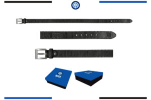 Cintura in box 100% pelle Inter