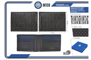 Portafoglio classico saffiano 100% pelle Inter