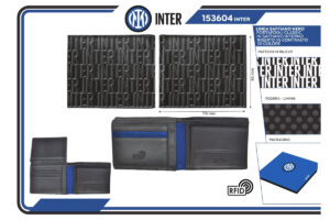 Portafoglio slim saffiano 100% pelle Inter