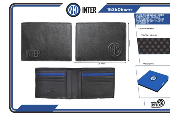 Portafoglio full grain 100% pelle Inter