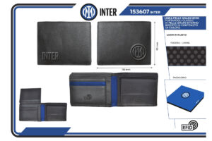 Portafoglio slim saffiano 100% pelle Inter