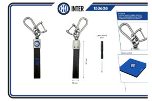 Portachiavi in pelle Inter