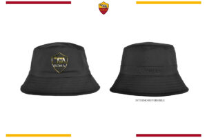 Cappello pescatore Roma nylon reversibile con logo in metallo