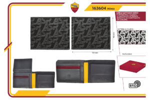 Portafoglio slim saffiano 100% pelle Roma