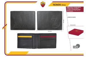 Portafoglio full grain 100% pelle Roma
