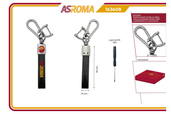 Portachiavi 100% pelle Roma