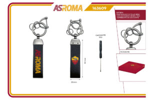 Portachiavi 100% pelle Roma