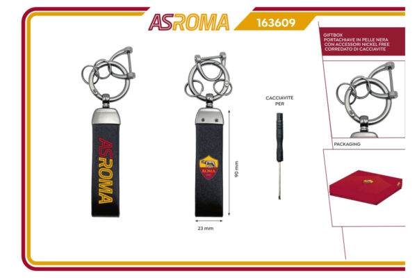 Portachiavi 100% pelle Roma