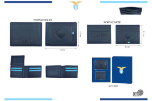 Parure portafoglio e portacarte 100% pelle Lazio