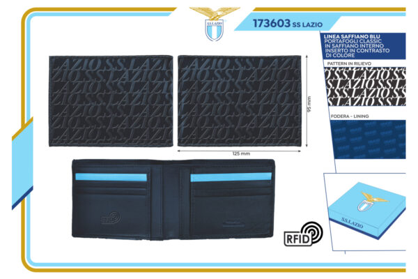 Portafoglio classico saffiano 100% pelle Lazio
