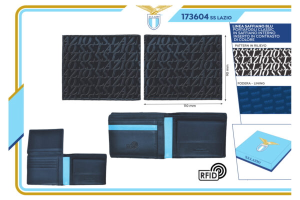 Portafoglio slim saffiano 100% pelle Lazio