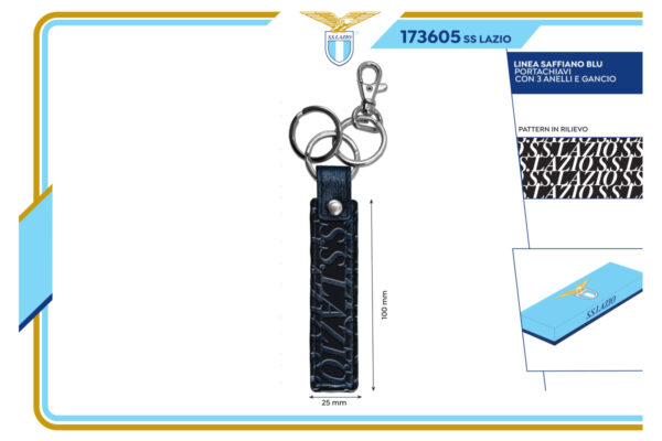Portachiavi saffiano 100% pelle Lazio