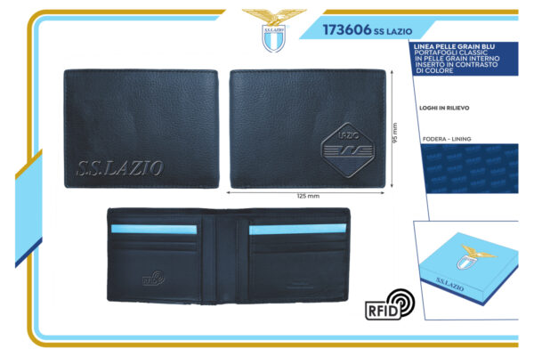 Portafoglio full grain 100% pelle Lazio