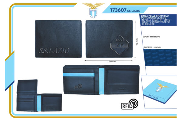 Portafoglio full grain slim 100% pelle Lazio