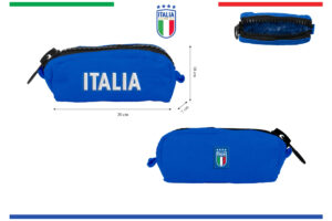 Beautycase small canvas con zip grande Italia