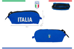 Beautycase big canvas con zip grande Italia